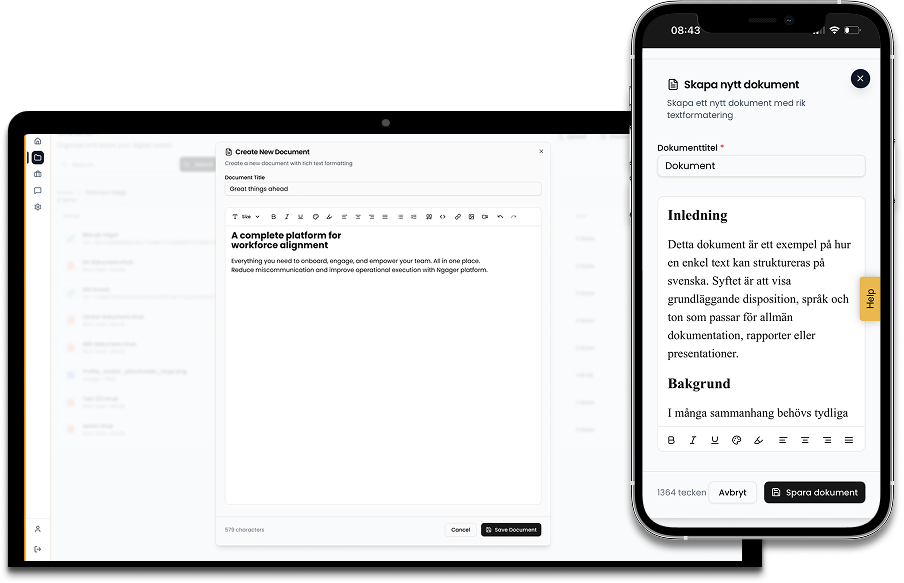 Samla och dela viktiga dokument